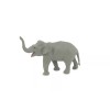 Safari Asian Elephant Toy, Grey, Rubber Animal, Realistic Model Gift,