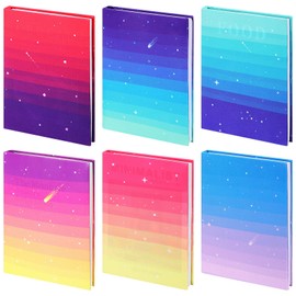 6 Pack Stretchable Book Cover Jumbo Fabric Book Covers Colorful Pattern Print Book Protector Washable Reusable Protective Textbook Cover for Hardcover Textbooks up to 9 x 11 Inch (Elegant Pattern)