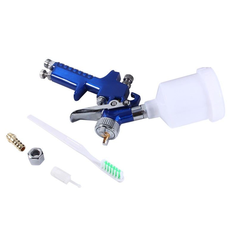 Blue Gravity Feed HVLP Mini Air Paint Spray Gun Low