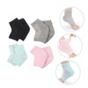 Beavorty 4pairs Moisturizing Heel Socks with Spa Lotion Gel Open