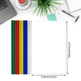 A4 Sliding Bar Binder, Plastic A4 Sliding Bar Binder, Folder Slider, A4 Plastic Report Covers, A4 Slide Binders, A4 Sliding Bar Binders, Clear A4 Sliding Bar Binders, Pack of 10