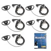 MaximalPower CLS1110 D Shape Earpiece Headset with Waterproof PTT Mic