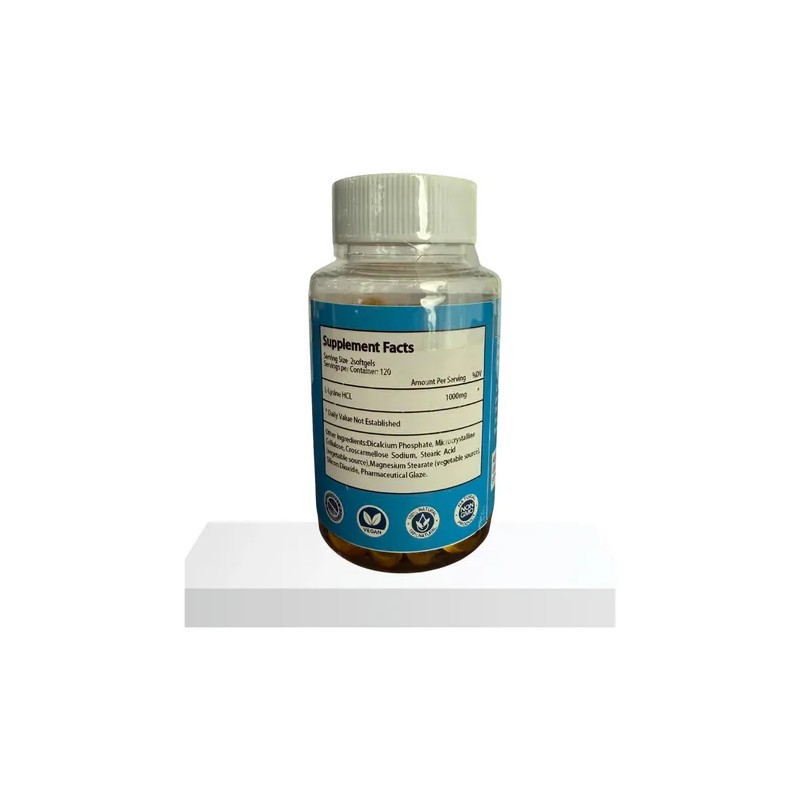 L-Lisina 1000mg Tabletas L-Lysine Amino Acid Supplement, 120 Tablets