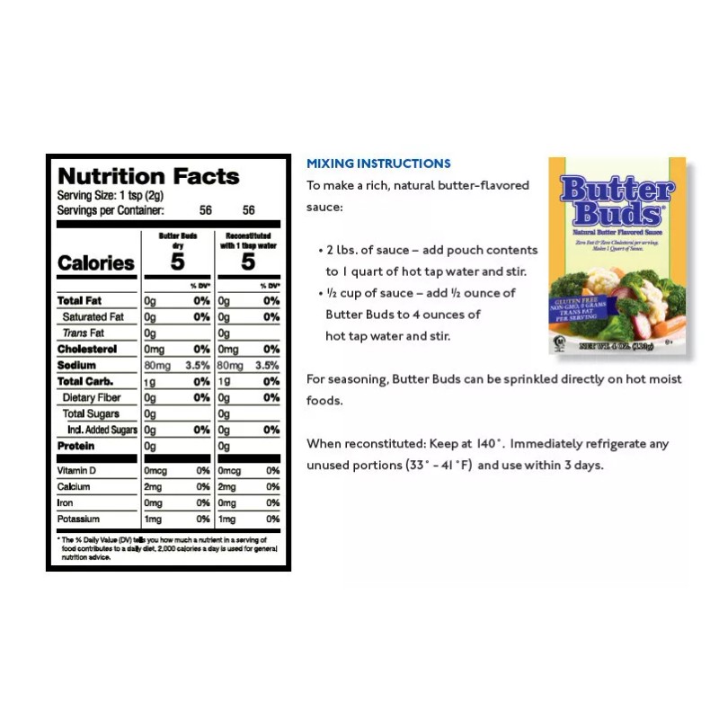 Butter Buds 3 x 4 ounce packs (12 oz. total)