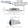 RecPro RV Shower Faucet Diverter Valve with Dual Handles |