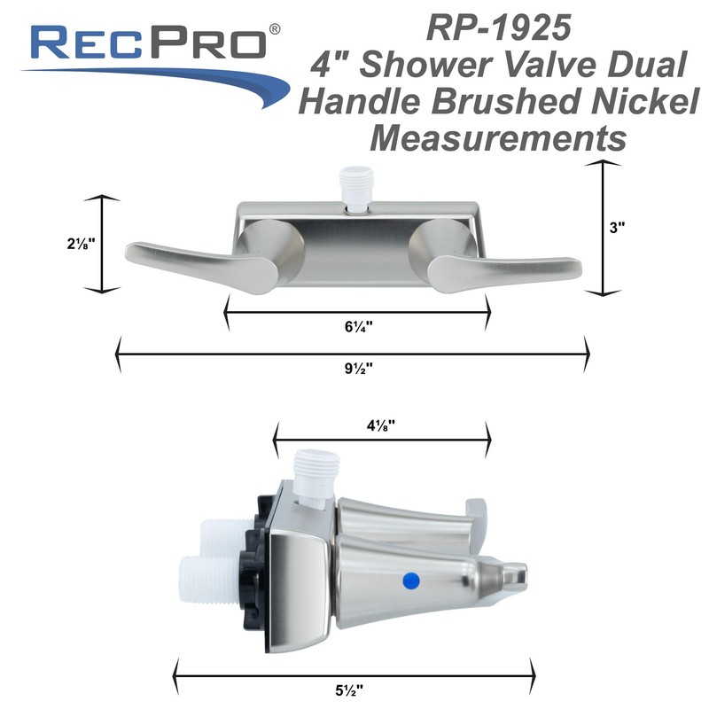 RecPro RV Shower Faucet Diverter Valve with Dual Handles |