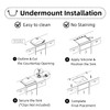 16"W x 12"D Undermount Bathroom Sink Rectangular Small, Los Flexi