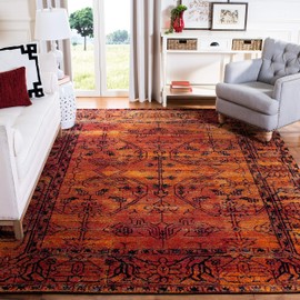 Safavieh Vintage Hamadan Collection VTH216C Orange Area Rug (6'7" Square)