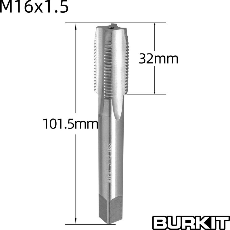 Burkit M16 X 1.5 Tap and Die Set, M16 x