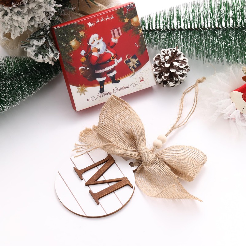 JSJOY Outdoor Christmas Decorations Christmas Ornament for Women Initial A