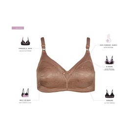 Wonderbra Womens Double Support Wirefree Bras, White, 42D US