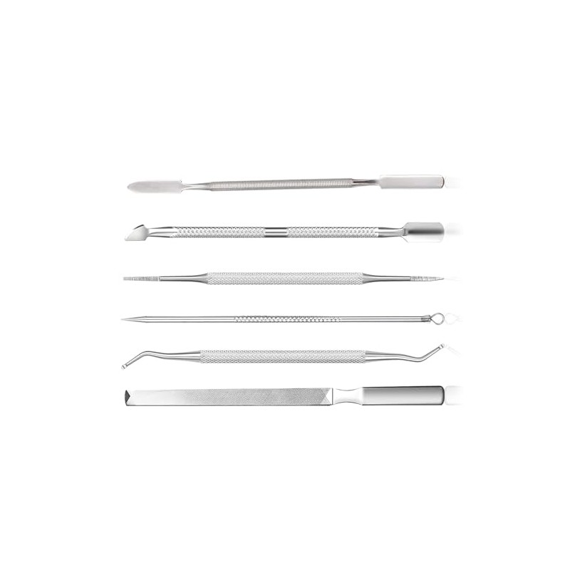 Set of 6 Pedicure Tools, Stainless Steel Ingrown Toenail Removal