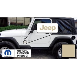 Decal Mods 97-06 TJ Fender Small Jeep Side Logo Graphic fits Jeep Wrangler TJ (1997-2006) (Set of 2) SJ3Y6 Tan
