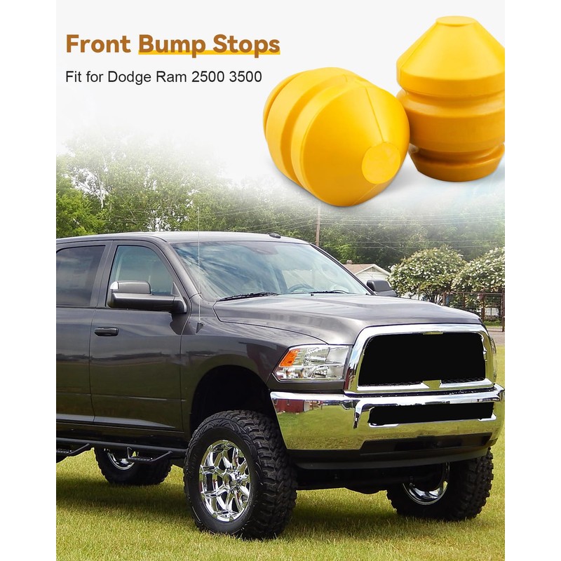 JUWEVAZU 2PCS 52113300AB Front Bump Stops Fit for Dodge Ram