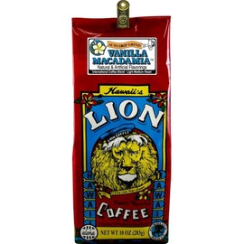 Hawaii Lion Flavored Coffee 10 oz. Ground Vanilla Macadamia