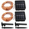 Nextpal 16ft 50 LED Solar Copper String Lights Outdoor, Waterproof