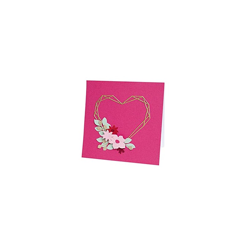 Sizzix Thinlits Cutting Dies 9PK Floral Geo Heart Frame by
