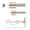 Brushed Nickel Double Curtain Rods 144-164", Double Curtain Rods with