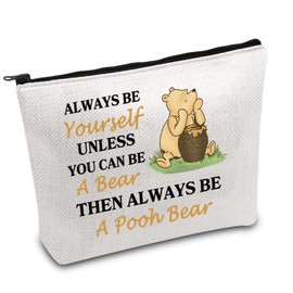 Pooh Bear Makeup Bag Magic Kingdom Gift Catartoon Character Quote Makeup Bag Honey Bear Gift Bear with Honey Pot Bag (Poor Bear UK)