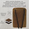 Roberto Genuine Leather Neck Pouch in Dark Brown, dark brown,