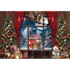 DASHAN 7x5ft Christmas Backdrop Xmas Tree Gingerbread House Window View