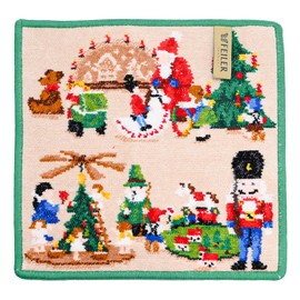 Faylor Handkerchief, Hand Towel, Towel Handkerchief, 9.8 inches (25 cm), Elz Mountains, Bottle Green