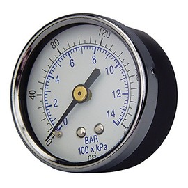 TP Tools 1/4'' Back Connection Air Line Gauge 3407-00