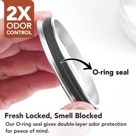 Metal Can Double Decker Holder, Smell Proof Can, Easy Open Aluminum Seal Holder Container, Silver