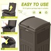 Greesum 33 Gallon Outdoor Trash Can with Lid, Waterproof Resin