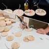 46Pcs Unfinished Wood Coasters-4" Unfinished Natural Wood Slices for Crafts
