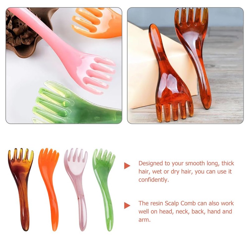 Healifty 4 Pcs Guasha Scraping Massage Tool Massage Comb Facial