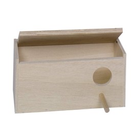 Nobby Budgie Nesting Box with Hole on Right 28.5 x 14.0 x 14.0 cm