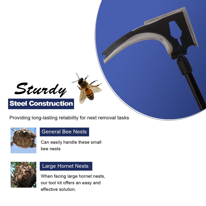 Wasps Nest Remove Tool Scraper Kit for Clean Hornets Yellow