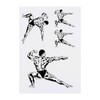 4 x 'Body Builder ' Temporary Tattoos - Water Resistant,