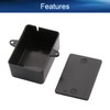 Heyiarbeit 9Pcs 2.01"x1.38"x0.91" ABS Black Dustproof Electronic Junction Box Enclosure