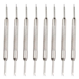 Uhrenreparatur-Set, 2-in-1-Federsteg-Entferner-Werkzeug, Reparatur-Uhrenarmband, Uhrenarmband-Entfernungswerkzeug, Uhren-Reinigungstuch, Uhren-Gliederentferner-Kit zur Armbandanpassung (13 cm), 8 cm,