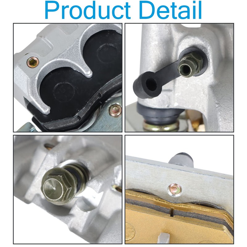 labwork Front and Rear Brake Calipers with Pads Replacement for