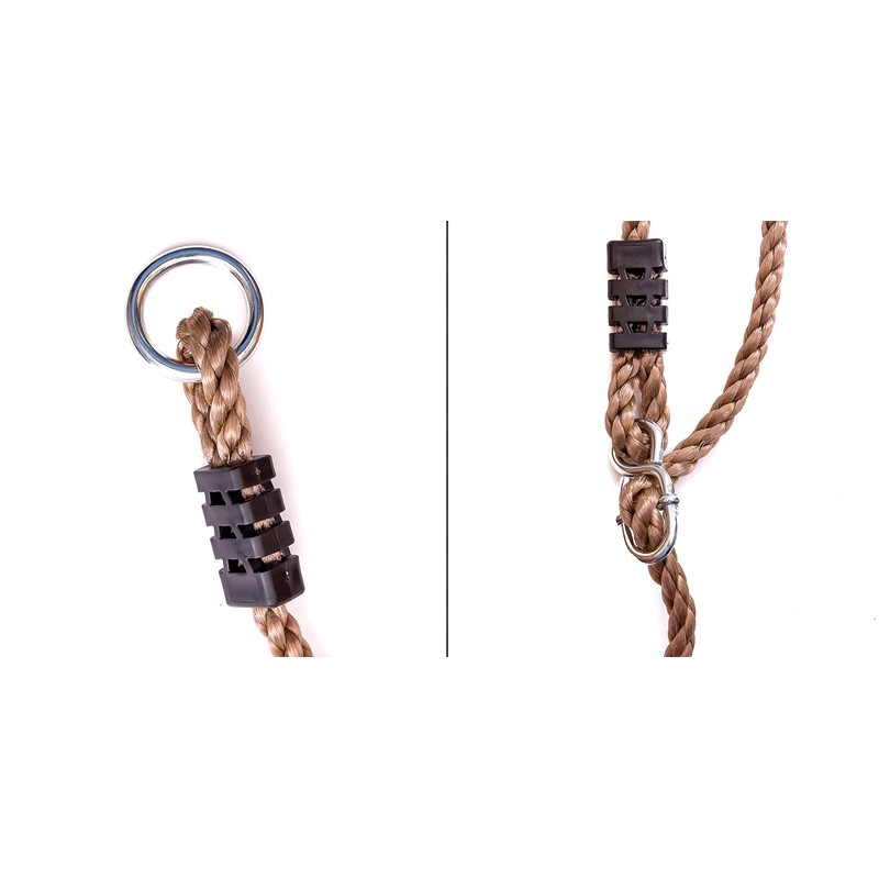 Yellow Plastic Gymnastics Rings with Adjustable Ropes