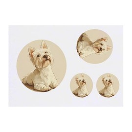 Azeeda 4 x 'Westie-Hund im Liegen' Temporäre Tattoos - Wasserfest, Hautfreundlich & Ungiftig · Transfers in Verschiedenen Größen (TO00082850)