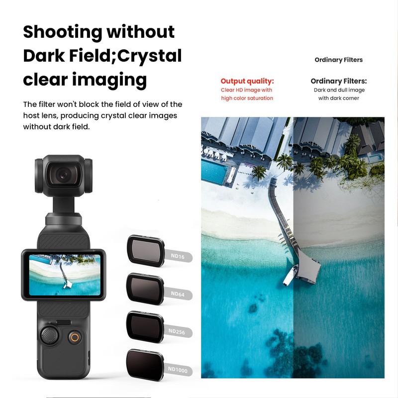 Action Camera ND Filter Set ND16 ND64 ND256 ND1000 Aluminum
