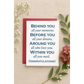 LoLoud Graduation Card, Inspirational Congratulation Card for High School College Graduation, Congrats Grad Dark Blue