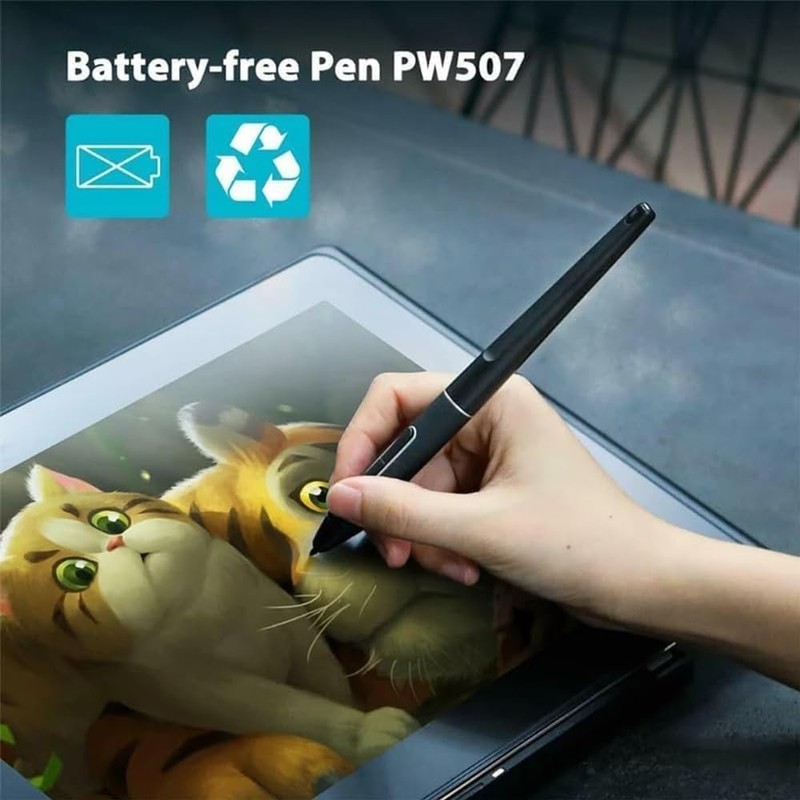 PW507 Battery-Free Pen Compatible with Kamvas Pro 12, Kamvas Pro