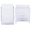AMANDELIZABE 2 Pack Clear Acrylic Business Card Holder with 4