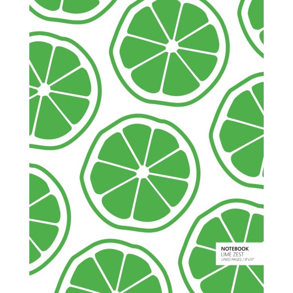 Notebook Lime Zest (8x10 Notebook) (White)