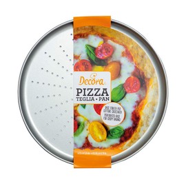 Decora 0075033 28 cm Crispy Pizza Pan, Steel, Grey