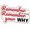 Motivational Stickers Inspirational Remember Your Why Cool Vinyl Stickers Weather-Resistant