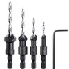 Countersink Drill Bit Set 5Pcs Twist Drill Set Carpentry Reamer