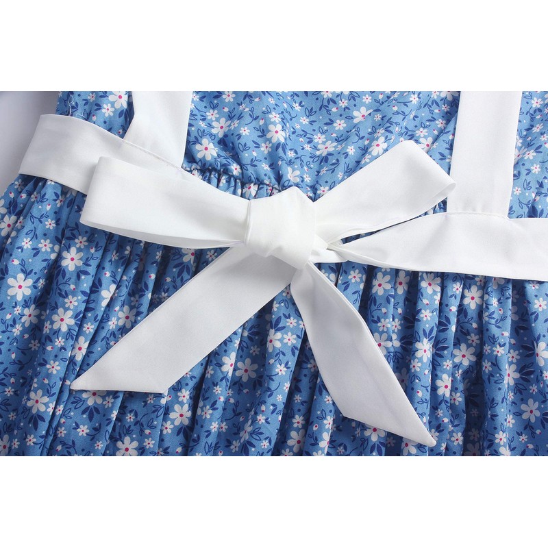 ReliBeauty Pioneer Girl Dress Colonial Prairie Costume Blue 120