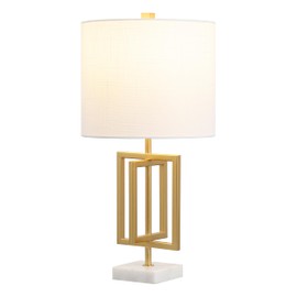 JONATHAN Y JYL1039A Anya 20.25" Metal/Marble LED Table Lamp Glam Contemporary Modern Bedside Desk Nightstand Lamp for Bedroom Living Room Office College Bookcase LED Bulb Included, Gold