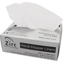 Zirc Dental 20Z410 Handi-Hopper Biohazard Liners Clear 7" X 10" X 3" 100/Bx